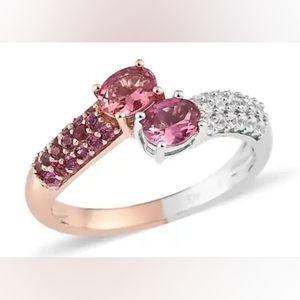 Premium Morro Redondo Pink Tourmaline Multi Gemstone Ring
